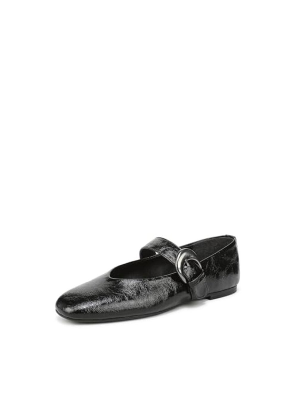 Bella Ballet Flat Rounded Toe Buckle PU Mary Jane Sandal